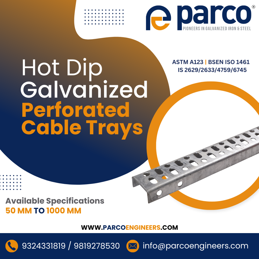 Gi Perforated Cable Trays - Steel, 50mm To 1000mm Width, Corrosion Resistant, Easy Installation & Versatile Application For Cables