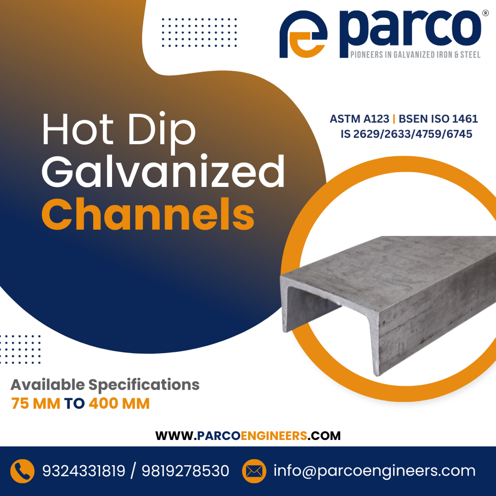 Hot Dip Galvanized Channels Application: Industrial