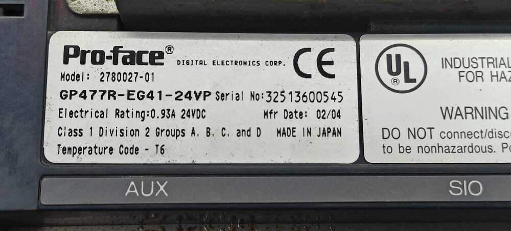 Pro-face 2780027-01 - Used Condition, Reliable Performance , Proven Compatibility With Industrial Automation Systems