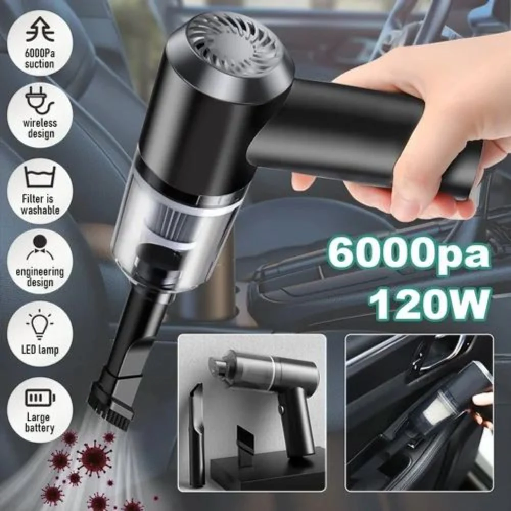 2 In 1 Car Vacuum Cleaner