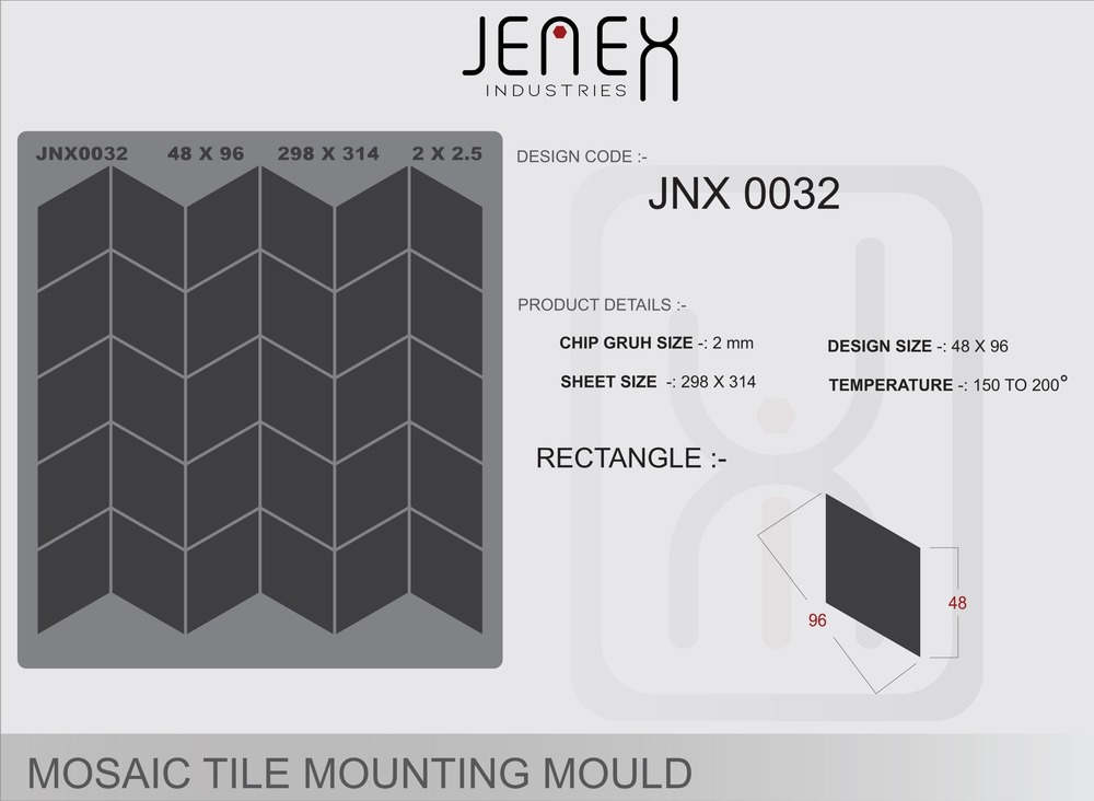 Mosaic Tile Mounting Mould - Color: Multi