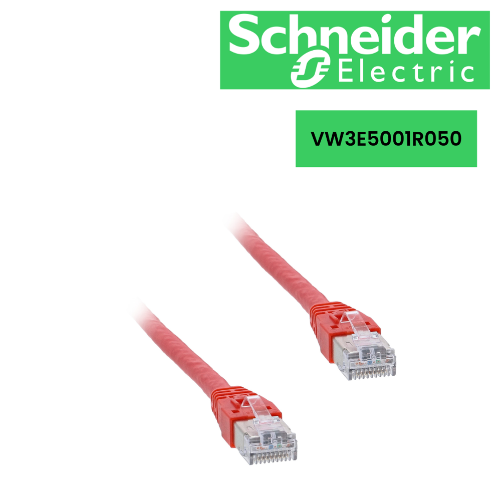 Vw3E5001R050-Sercos Iii Cable, 2 X Rj45 Connector, 5 M - Jacket Color: White