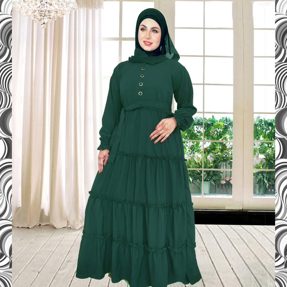 Abaya Colour Pattern For Women Elegant Modest Wear Burqa Islamic Naqab Fashion - Color: Teal