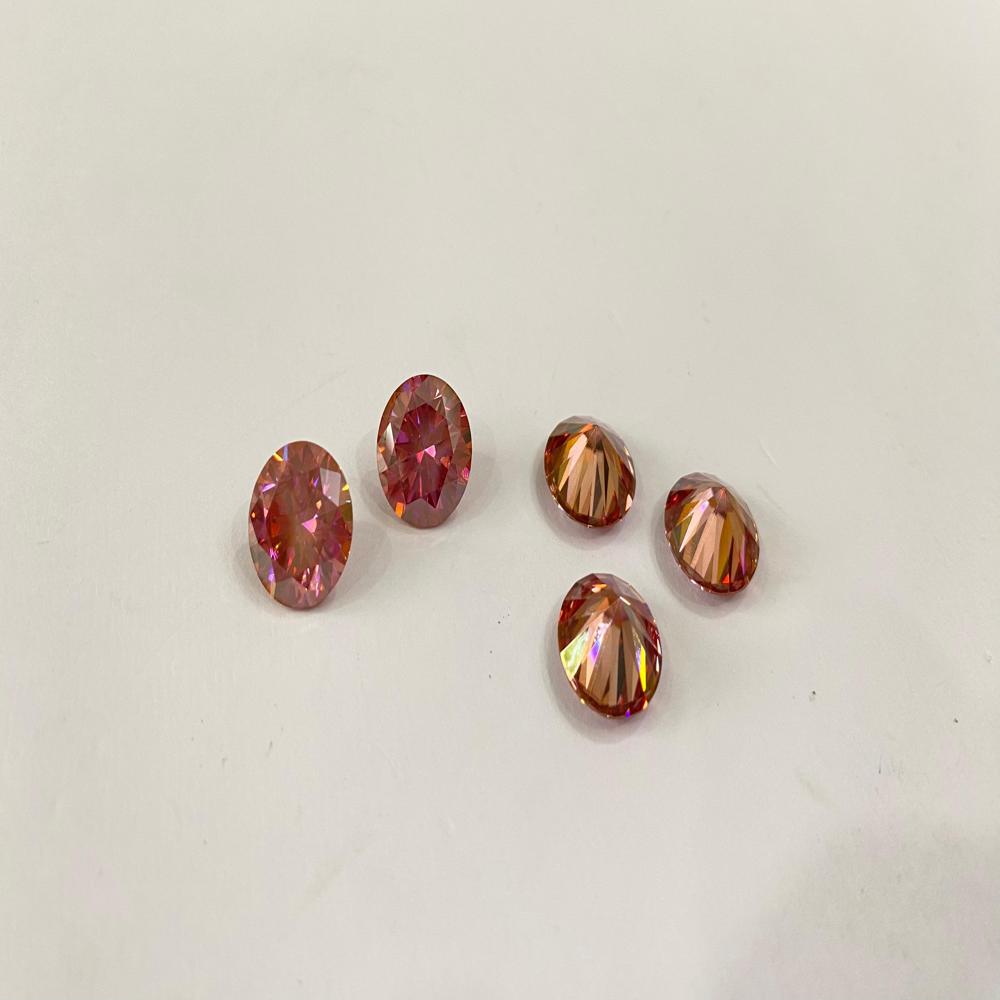 Baby Pink Color Moissanite - Diamond Carat: Differ As Per Sizes Carat