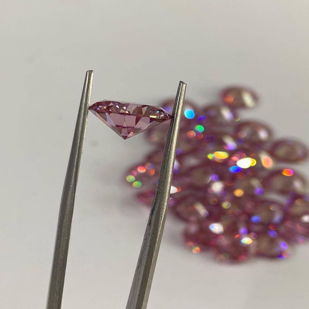 Baby Pink Color Coated Moissanite | Excellent Cut VVS1 | Loose Gemstone for Jewelry