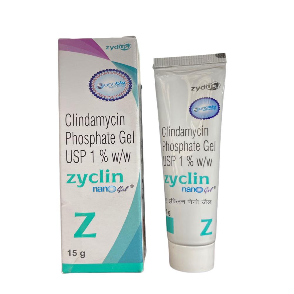 Zyclin Nano Clindamycin Gel 15Gm - Drug Type: General Medicines
