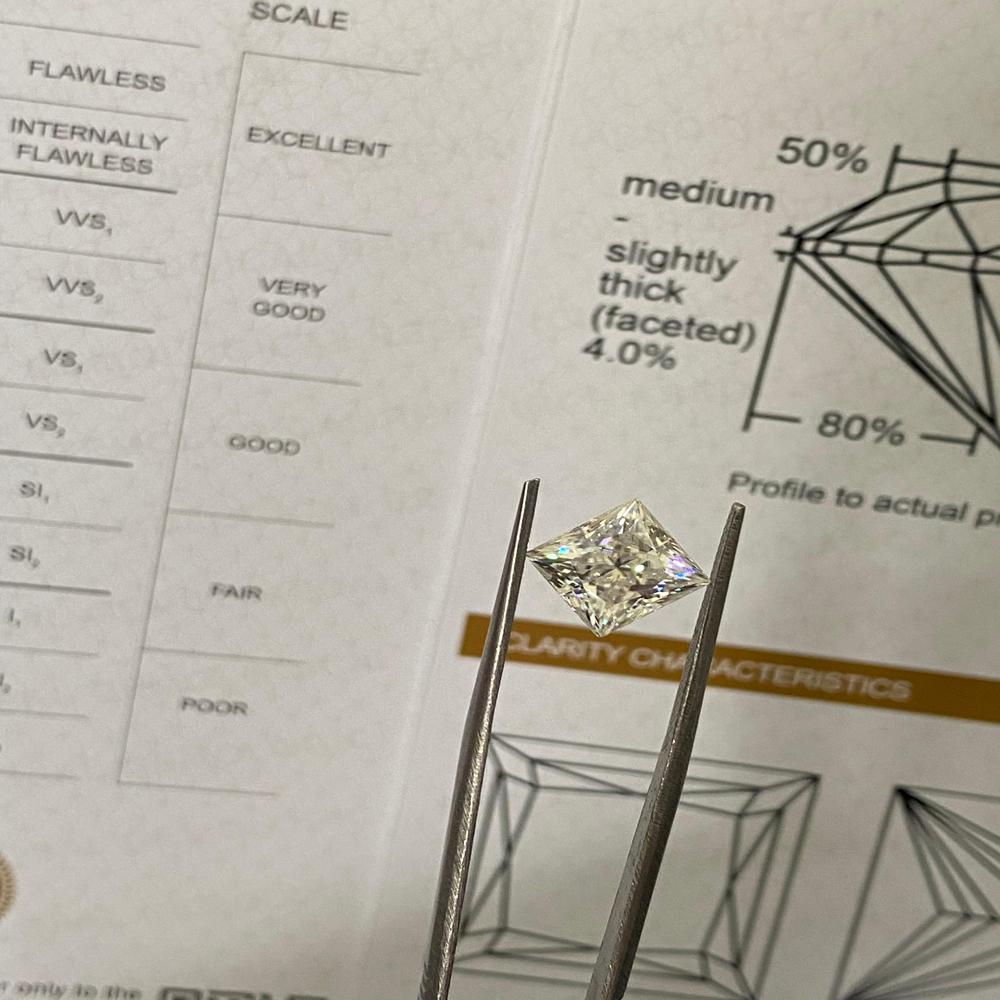 GRA Certified Princess Moissanite