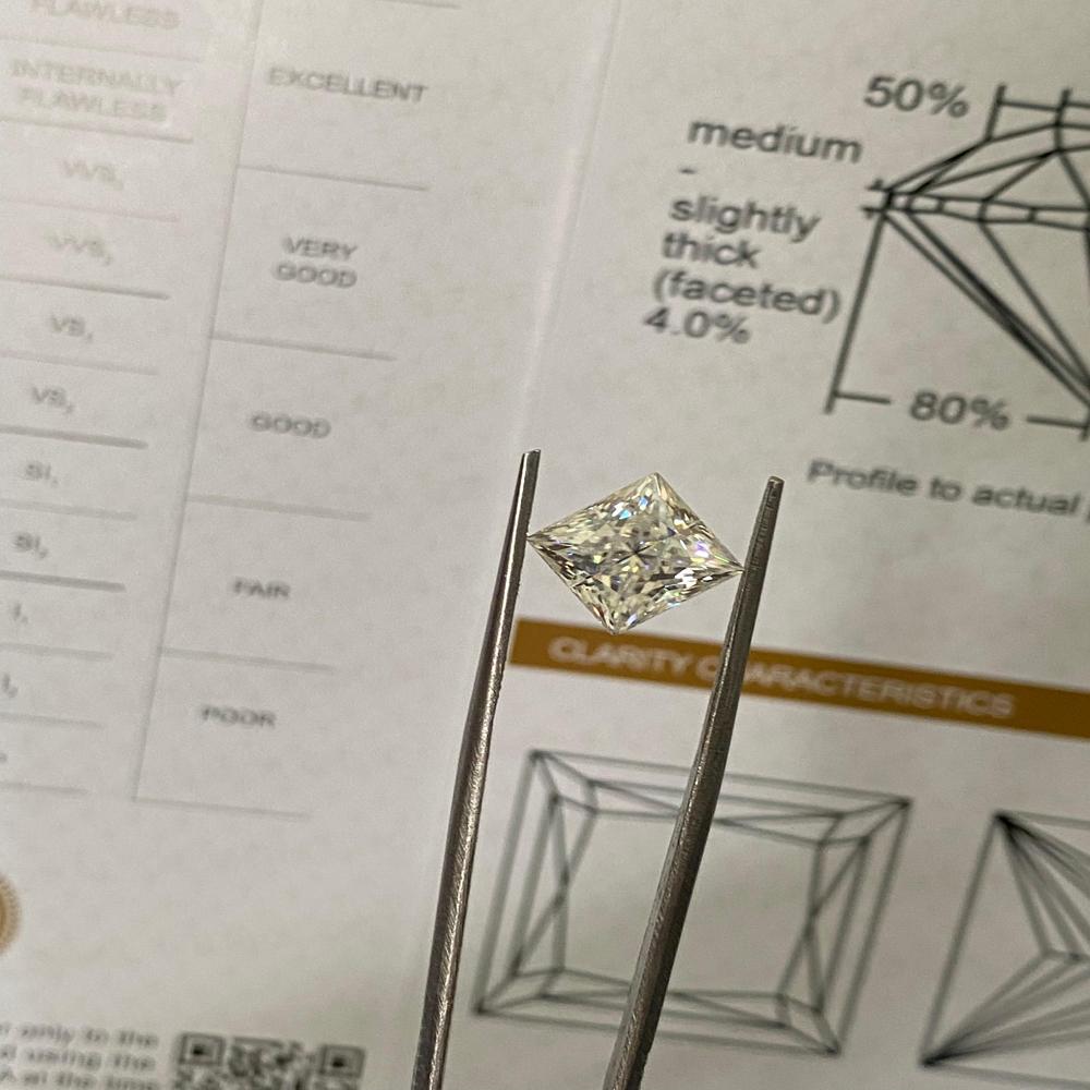GRA Certified Princess Moissanite