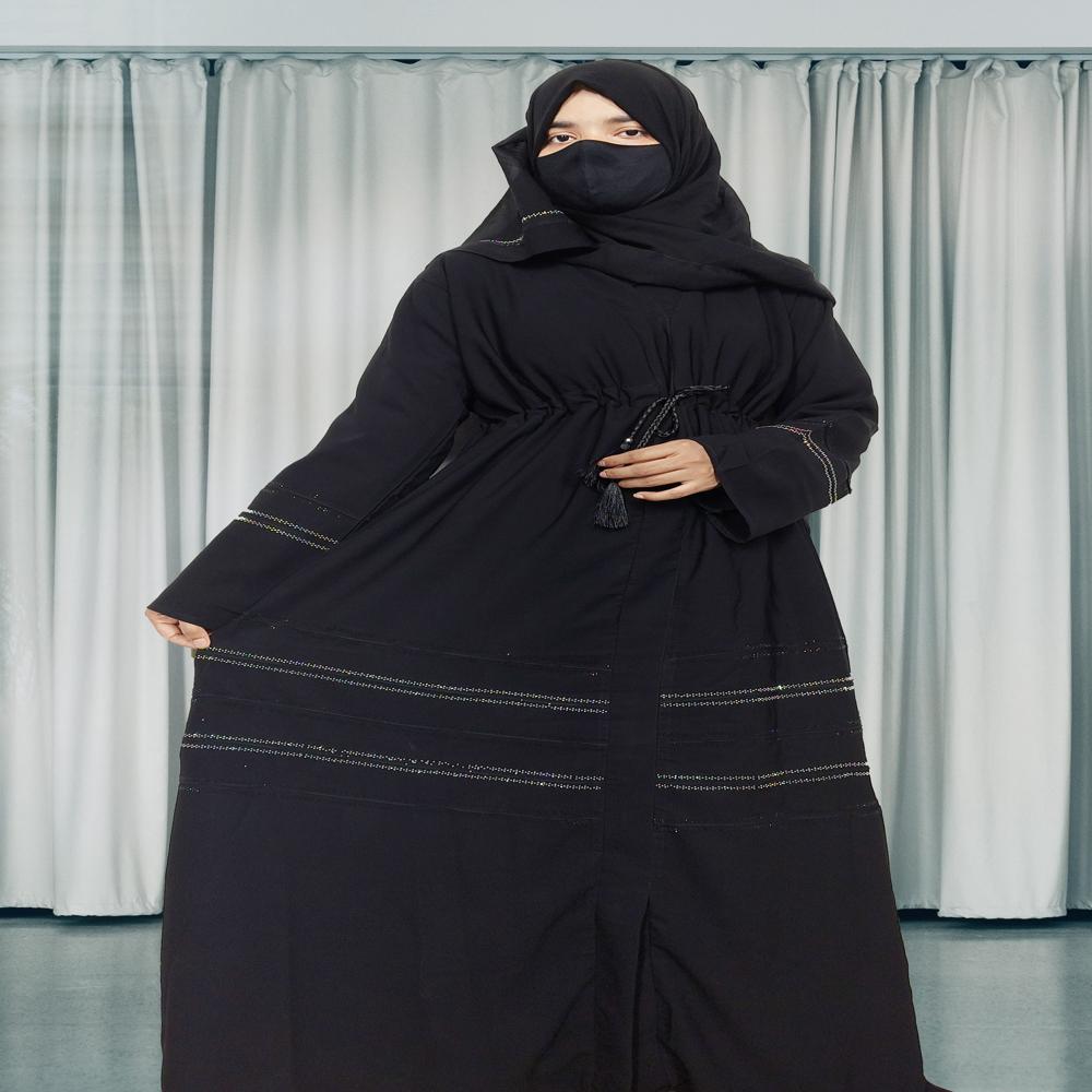 Multi Abaya Stone Work For Women Elegant Modest Wear Multi Stylish Dubai Abaya