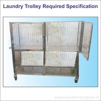 Hospital Laundry Trolley - Color: White