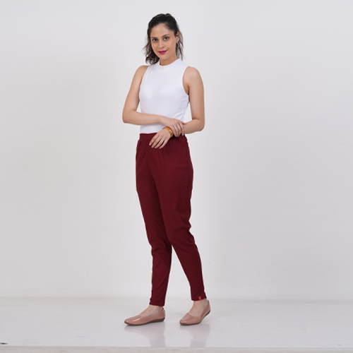 Straight Pant-Red Maroon