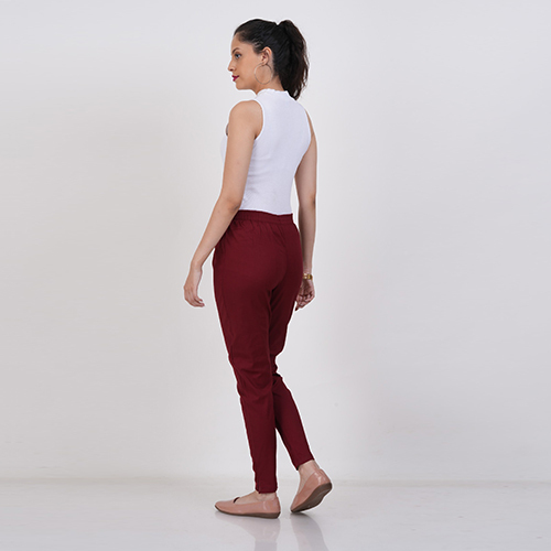 Straight Pant-Red Maroon