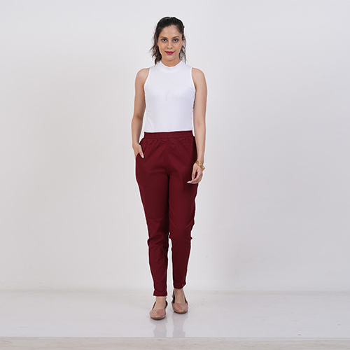 Straight Pant-Red Maroon