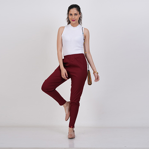 Straight Pant-Red Maroon