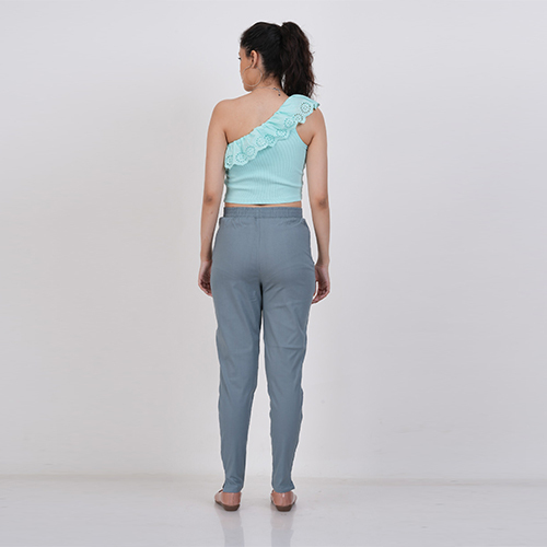 Straight Pant-Silver