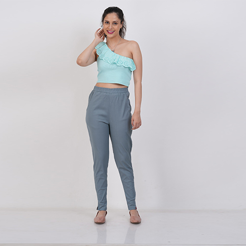 Straight Pant-Silver