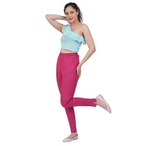 Straight Pant-Dark Fuschia