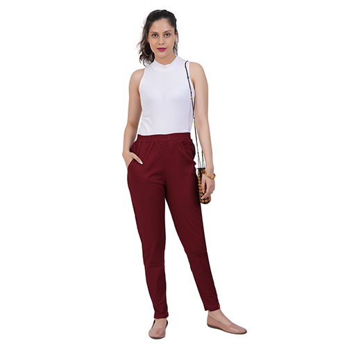 Straight Pant-Maroon