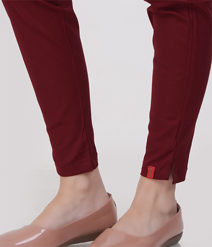Straight Pant-Maroon