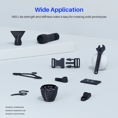 ELEGOO Tough Resin Grey  High Impact 3D Printer UV Resin 405nm for Durable Functional Prototypes