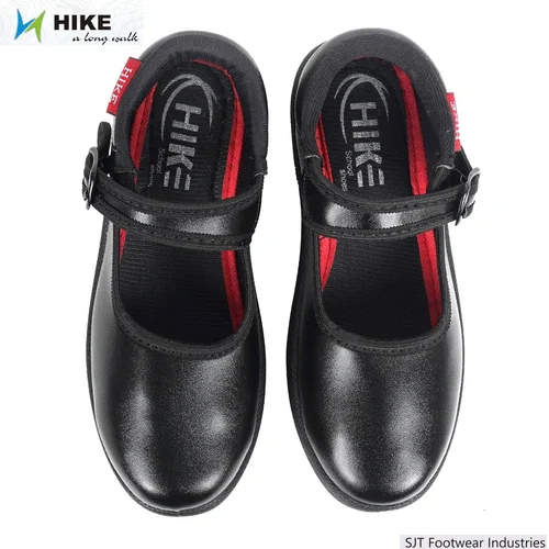Girl Black School Shoes - Color: Multicolor