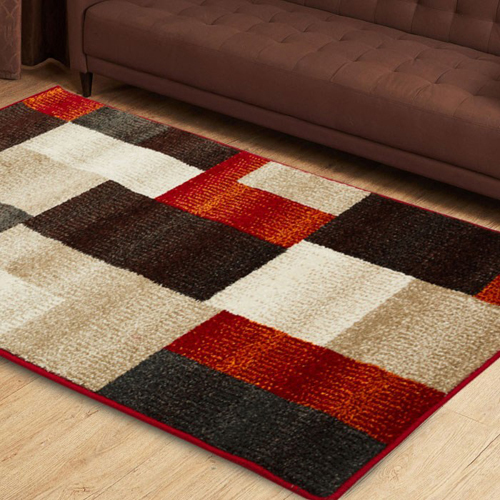 Home Centre Paradise Geometric Jacquard Patterned Carpet - Advantage: Non-Slip