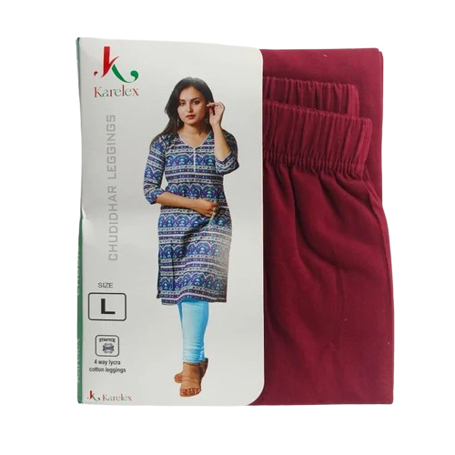 Karelex Maroon Chudidhar Cotton Legging - Color: Different Available