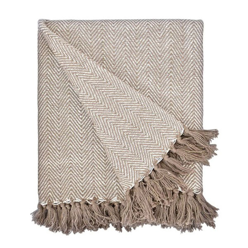 Fabstyles Herringbone Stripe Cotton Throw - Feature: Breathable