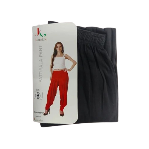 Black Cotton Patiyala Pant