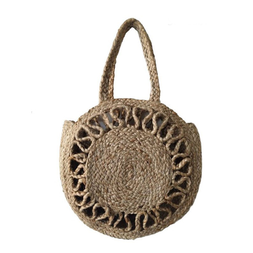 Round Jute Hand Basket - Color: Brown