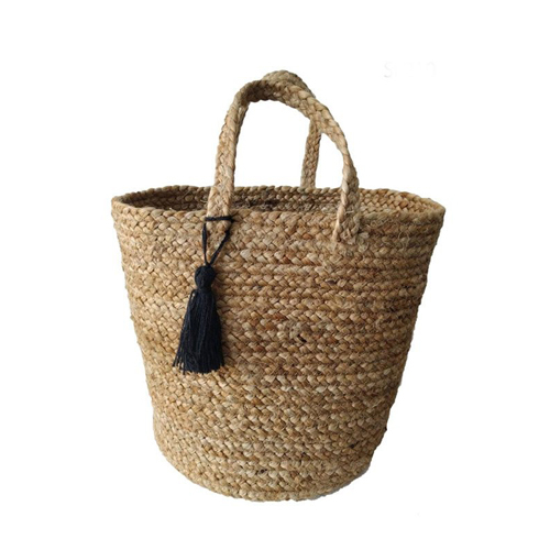 Brown Plain Jute Basket - Feature: Washable
