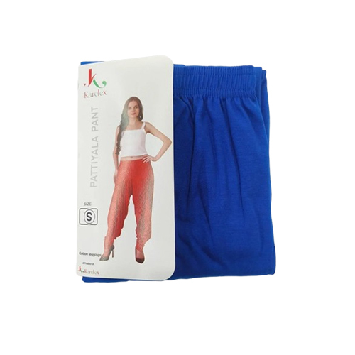 Blue Cotton Patiyala Pant
