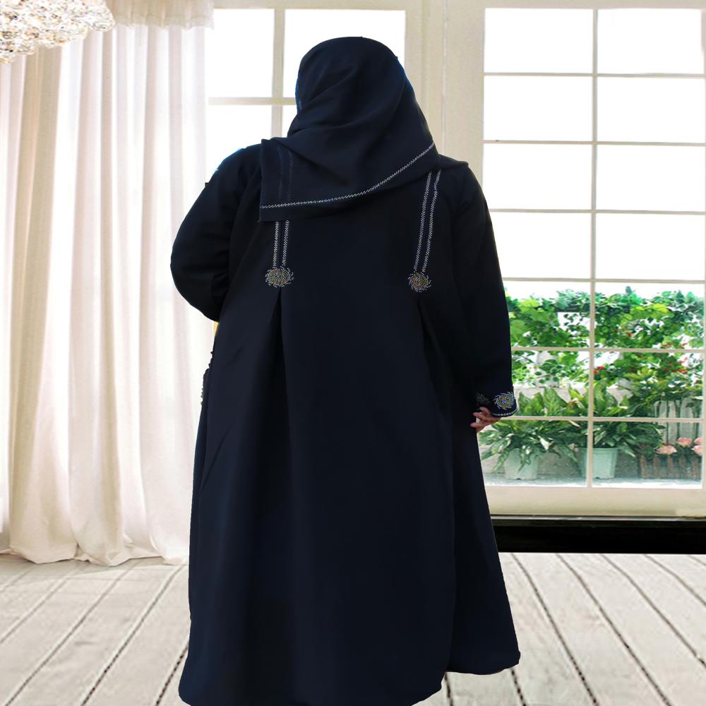 Black Abaya Stone Work For Women Elegant Modest Wear Black Stylish Dubai Abaya
