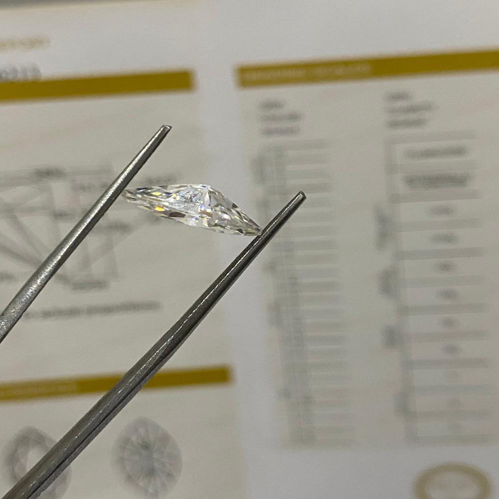 GRA Certified Marquise Cut Moissanite Diamond D VVS1 Clarity Excellent Cut For Jewellery
