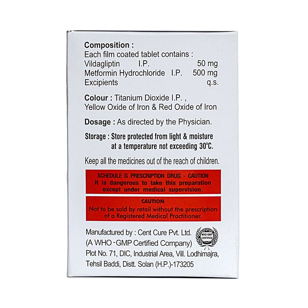 500mg Vildagliptin Metformin Hydrochloride Tablets - Drug Type: General Medicines