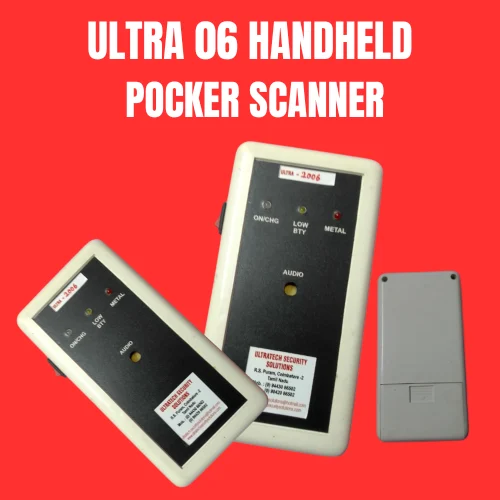 अल्ट्रा 06 पॉकेट स्कैनर हैंड हेल्ड मेटल डिटेक्टर