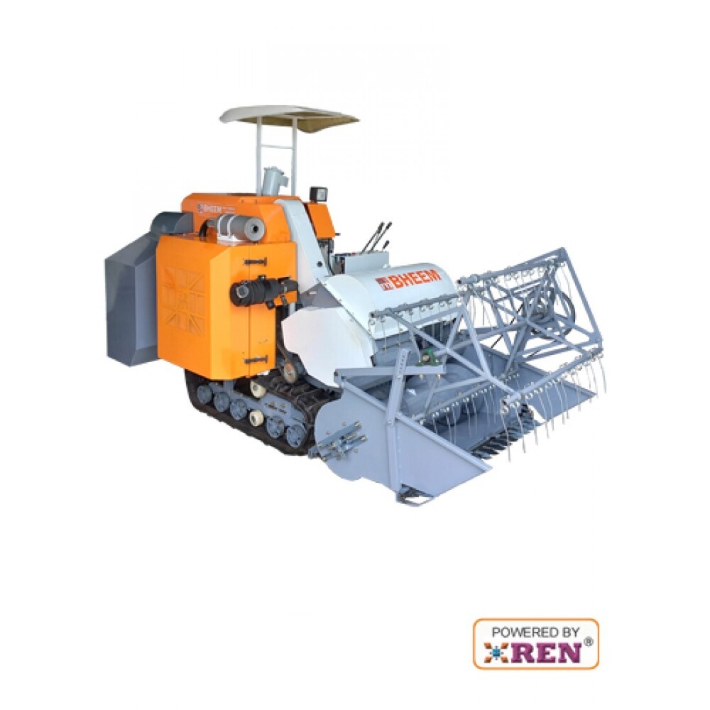 Bheem Mini Combine Harvester - With Grain Tank - Color: Orange