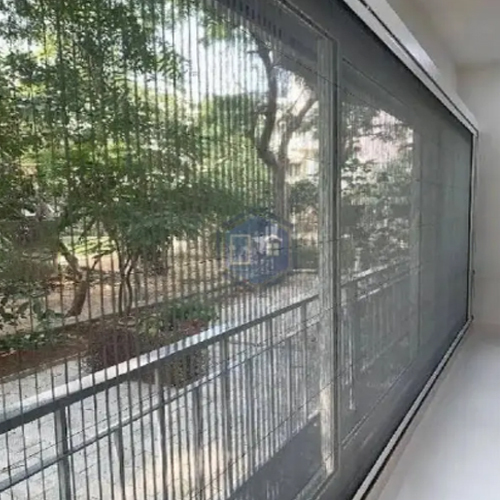 Printed Pleated Mesh-Balcony - Application Areas: Door