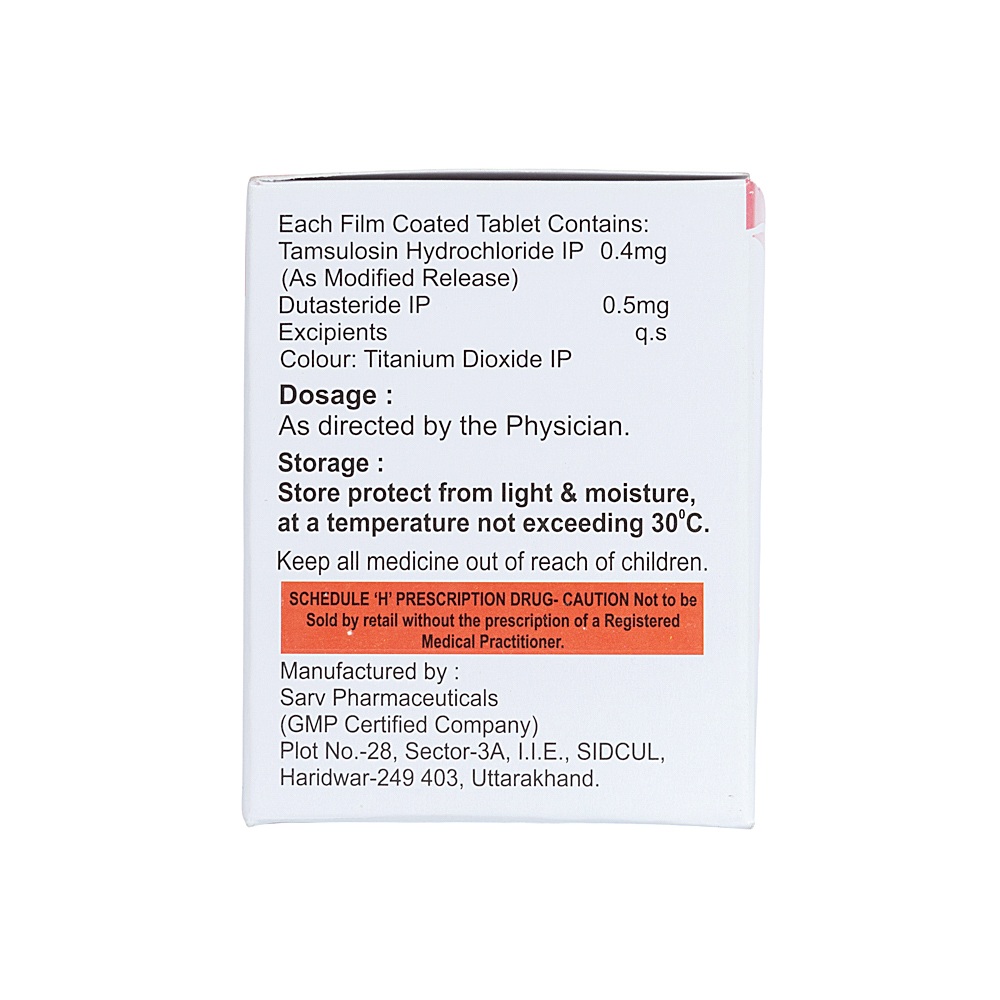 Tamsulosin Hydrochloride Modified Release And Duta Tablets - Drug Type: General Medicines