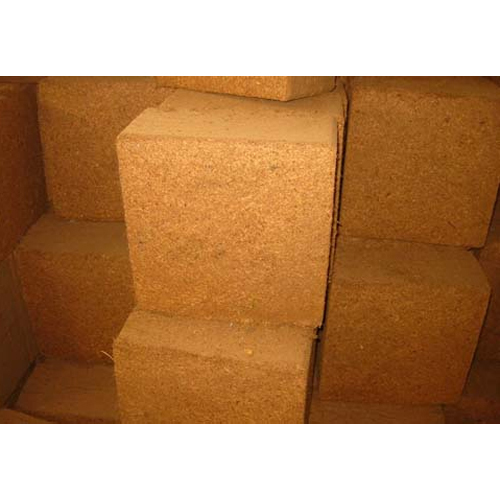 Square Brown Cocopeat Block