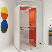 Mobile Soundproof Single Person Office Pods Movable Meeting Soundproof Booth Airport Changing Room