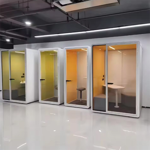 Movable Sound Proof Office Phone Booth Acoustic Office Vocal Recording Pod for Open Office Coworking Space
