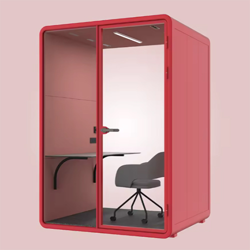 Movable Office M Size Phone Booth With Furniture Office Meeting Pod Acoustic Cabin Sound Isolating Booth