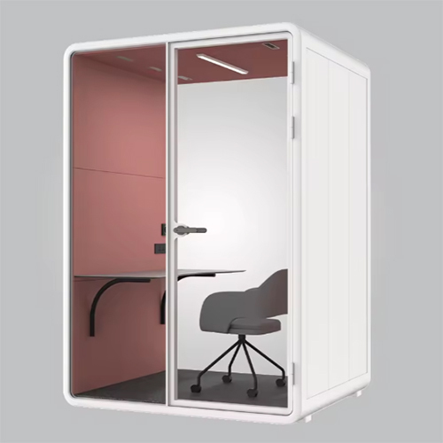 Movable Office M Size Phone Booth With Furniture Office Meeting Pod Acoustic Cabin Sound Isolating Booth
