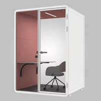 Movable Office M Size Phone Booth With Furniture Office Meeting Pod Acoustic Cabin Sound Isolating Booth