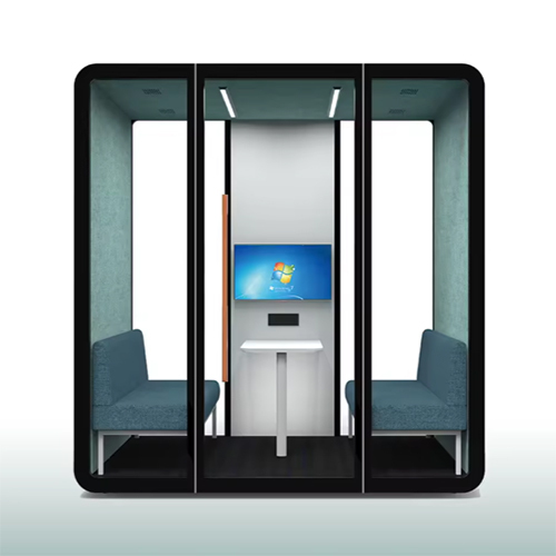 Movable Eco-Friendly Home Study Soundproof Booth Indoor Noise Reduce Home Silence Booths - Color: Black