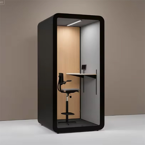 Professional Acoustic Soundproof Office Phone Booth Office Soundproof Pods For Public Privacy Meetingpod - Color: Black