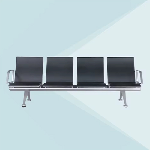 Modern 3-seater Metal and Leather Office Reception Public Airport Hospital Waiting Room Chair