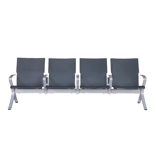 5 Seater Public Waiting Chair Furniture Airport Hospital Row Chair With Half Leather Cushion