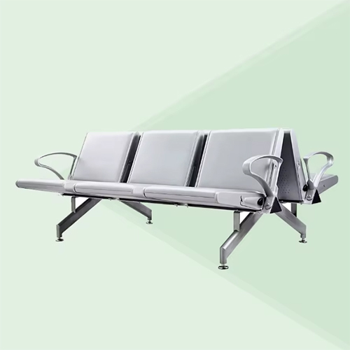Steel Iron Hospital Airport Waiting Room 3 Seater Chair